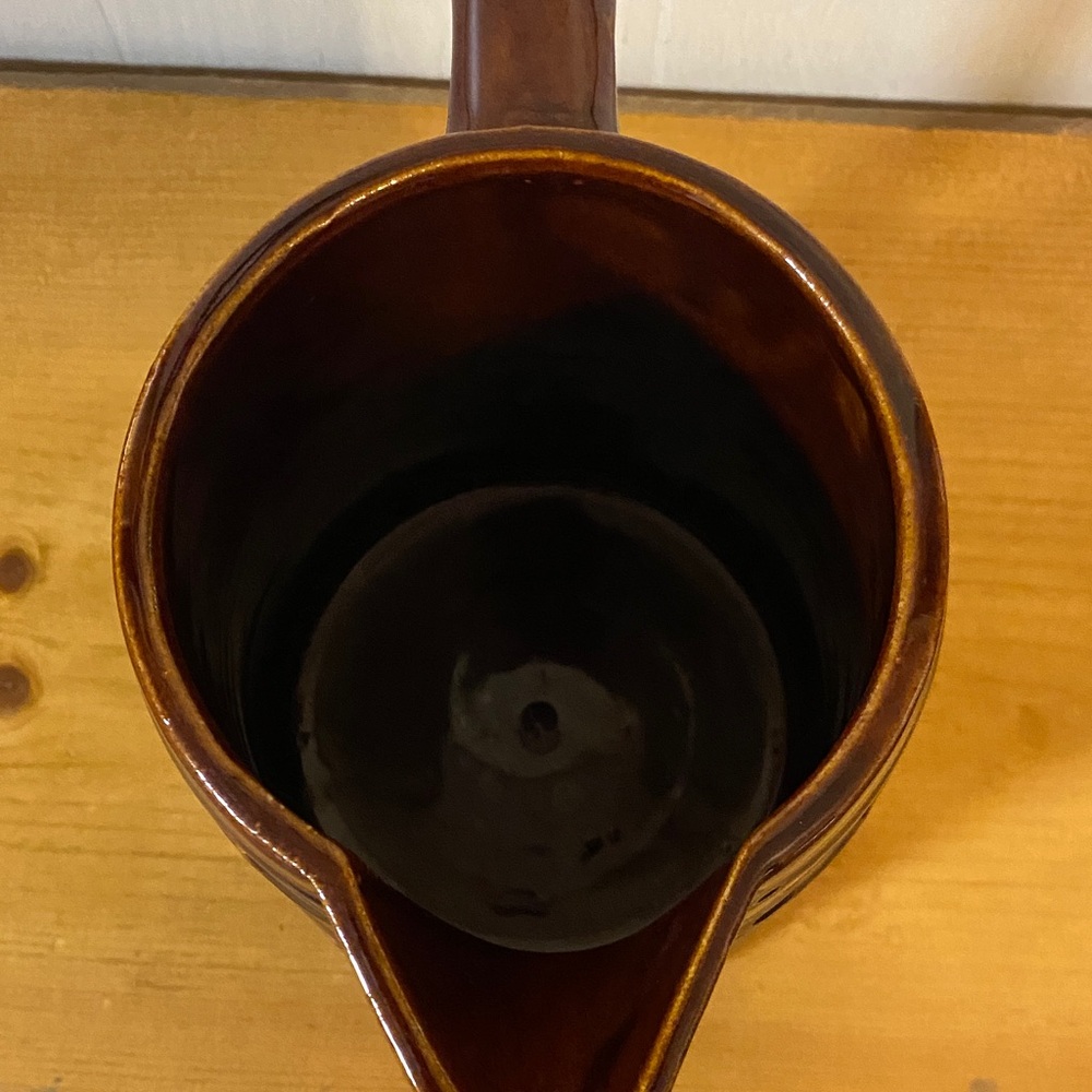 Rustic Brown Ceramic Pitcher - Picture 5 of 5